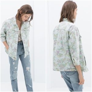 ZARA Oversized Denim Jacket:Blue, US M, L /EUR M,L